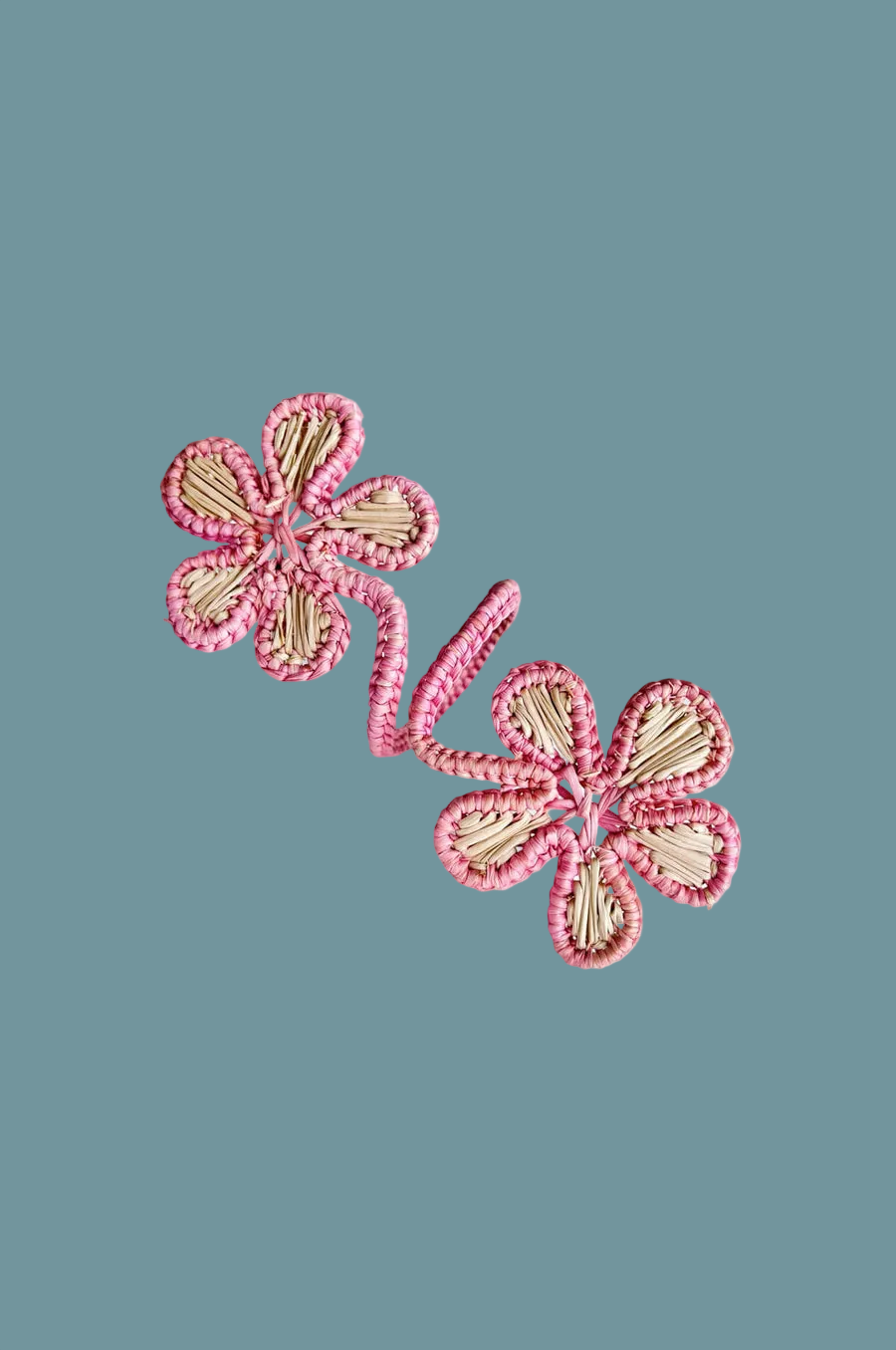 Double Bloom Handwoven Iraca Napkin Ring