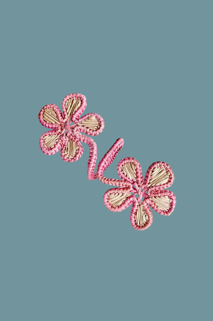 Double Bloom Handwoven Iraca Napkin Ring