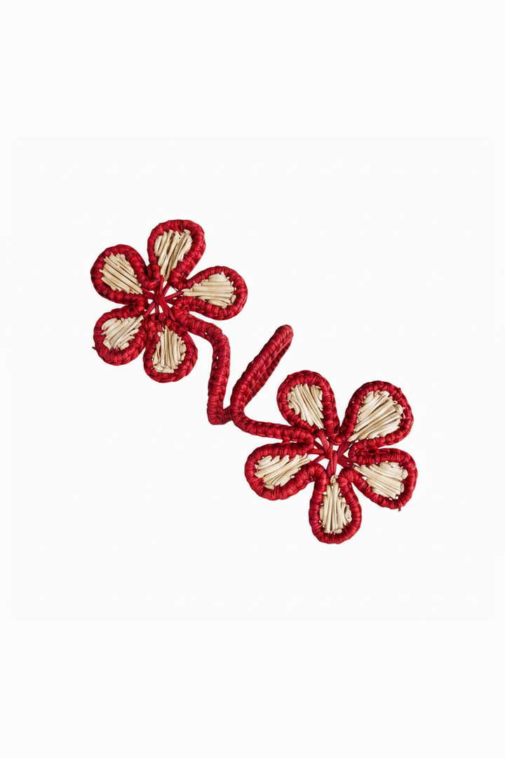 Double Bloom Handwoven Iraca Napkin Ring