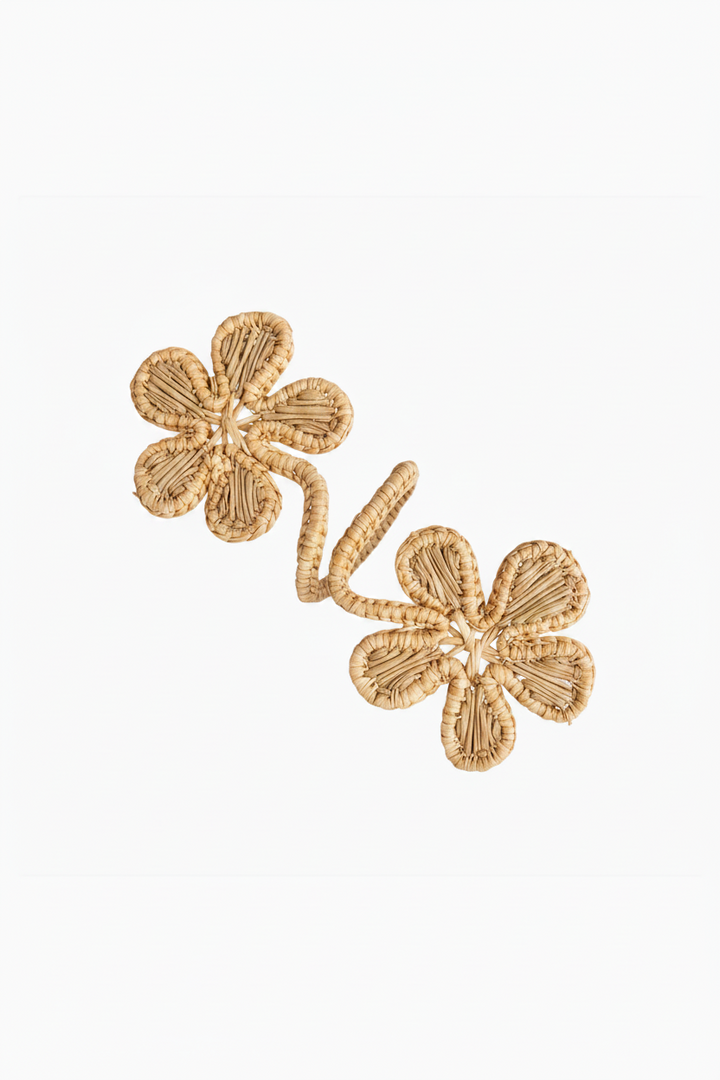 Double Bloom Handwoven Iraca Napkin Ring
