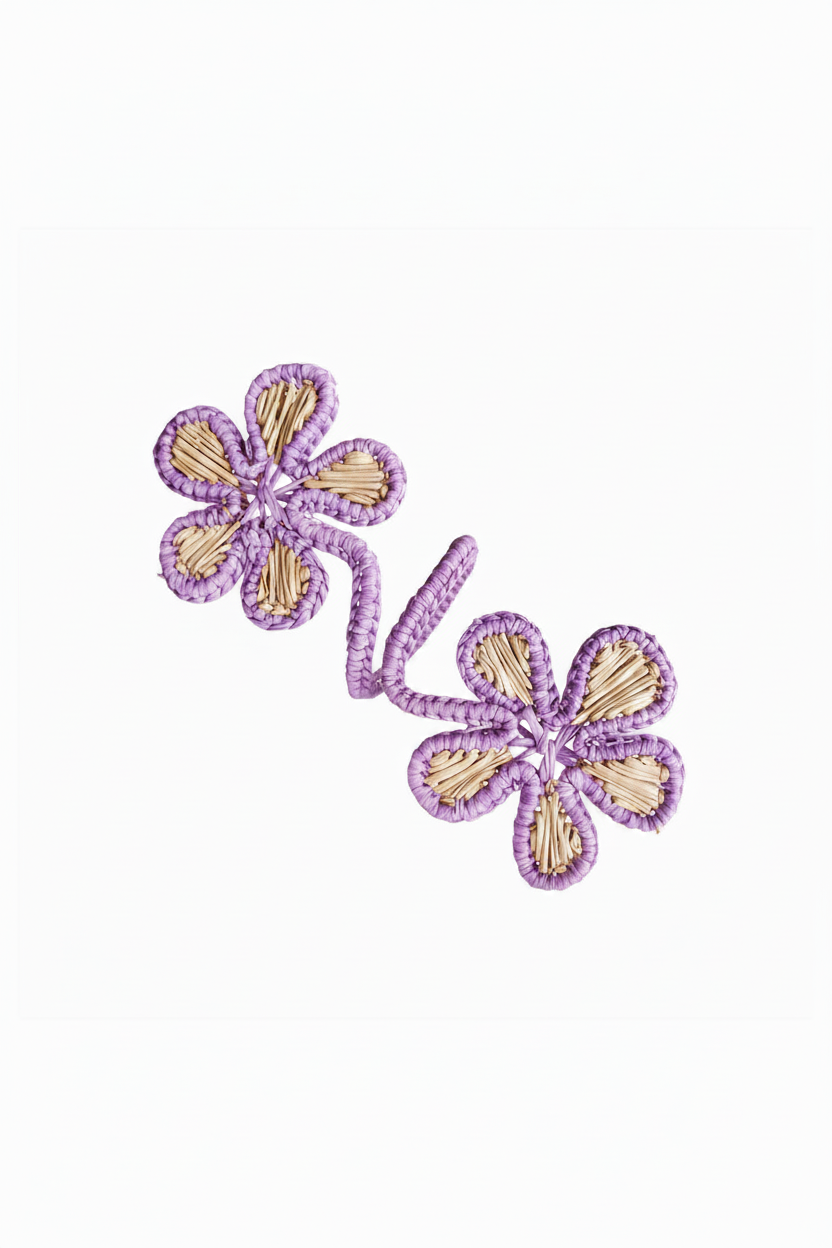 Double Bloom Handwoven Iraca Napkin Ring