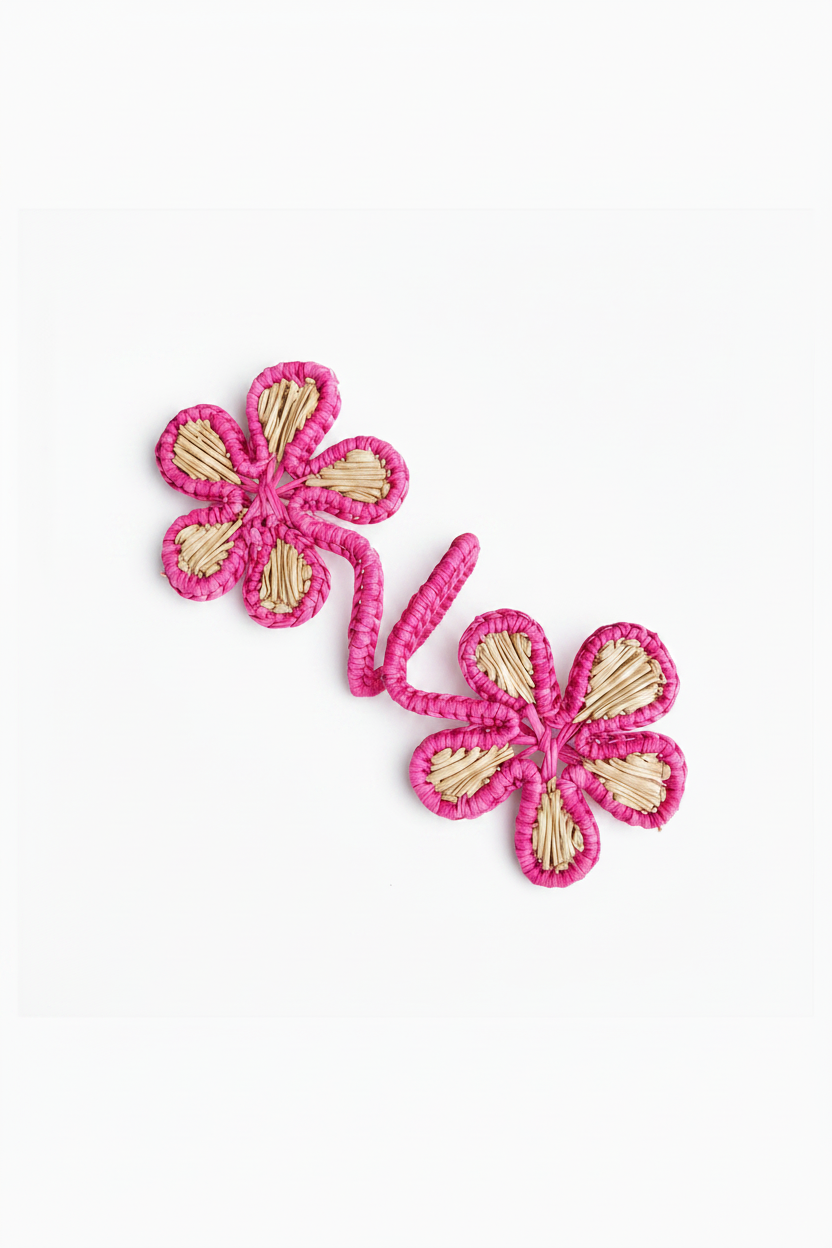 Double Bloom Handwoven Iraca Napkin Ring