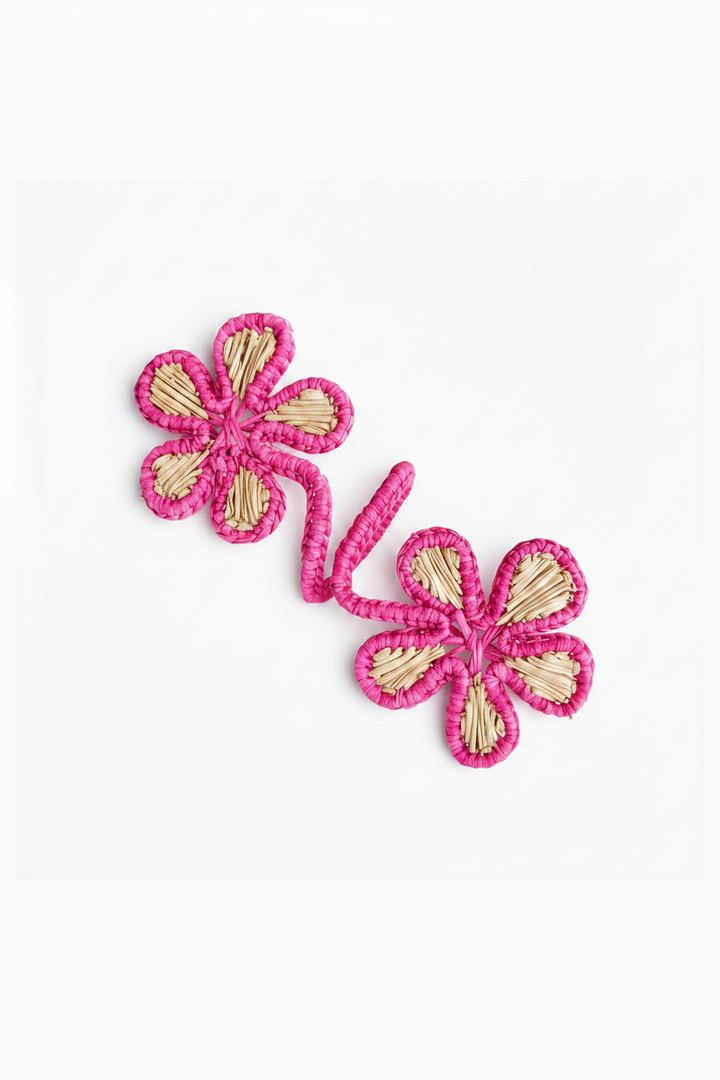 Double Bloom Handwoven Iraca Napkin Ring