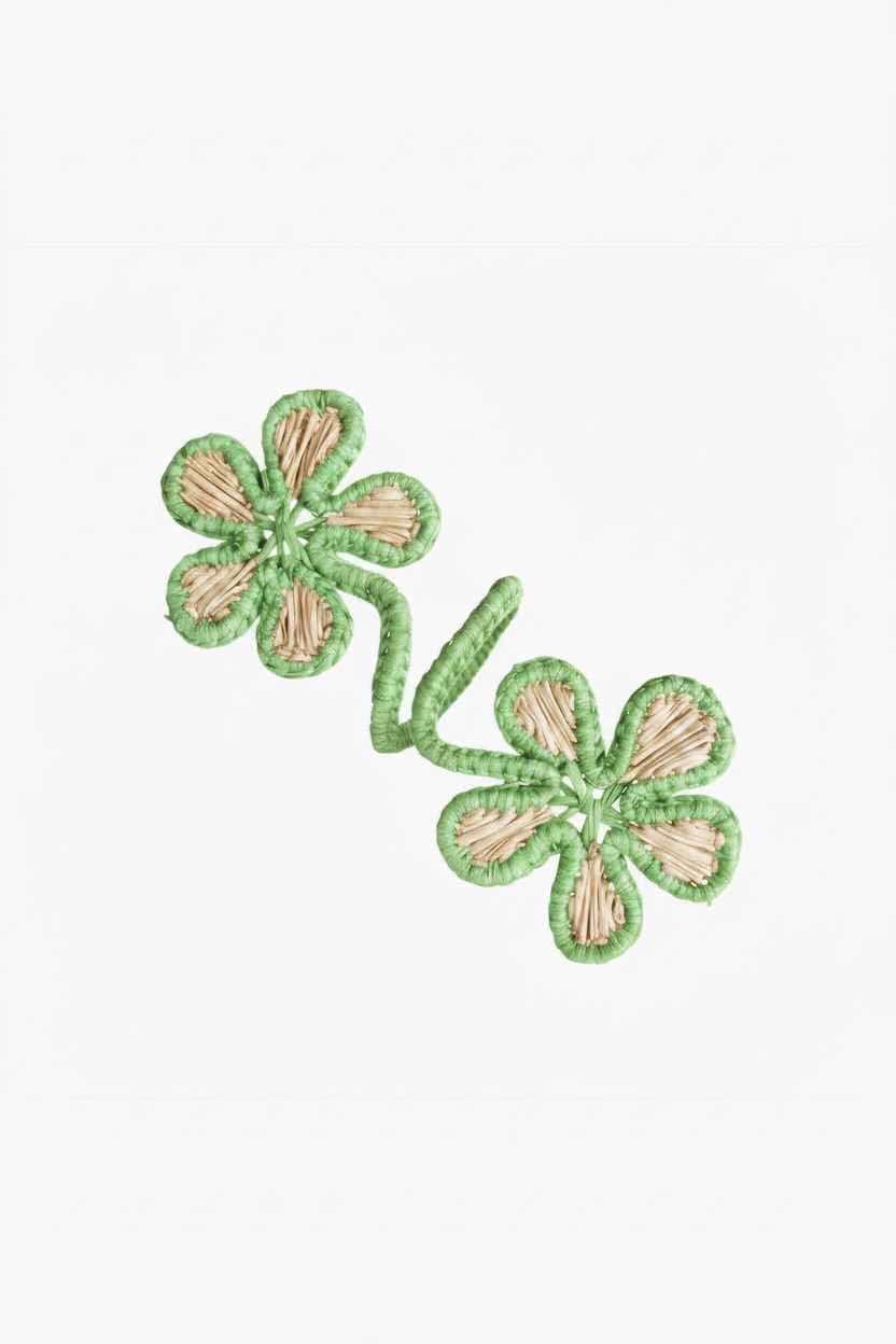 Double Bloom Handwoven Iraca Napkin Ring