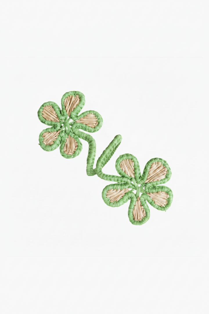 Double Bloom Handwoven Iraca Napkin Ring