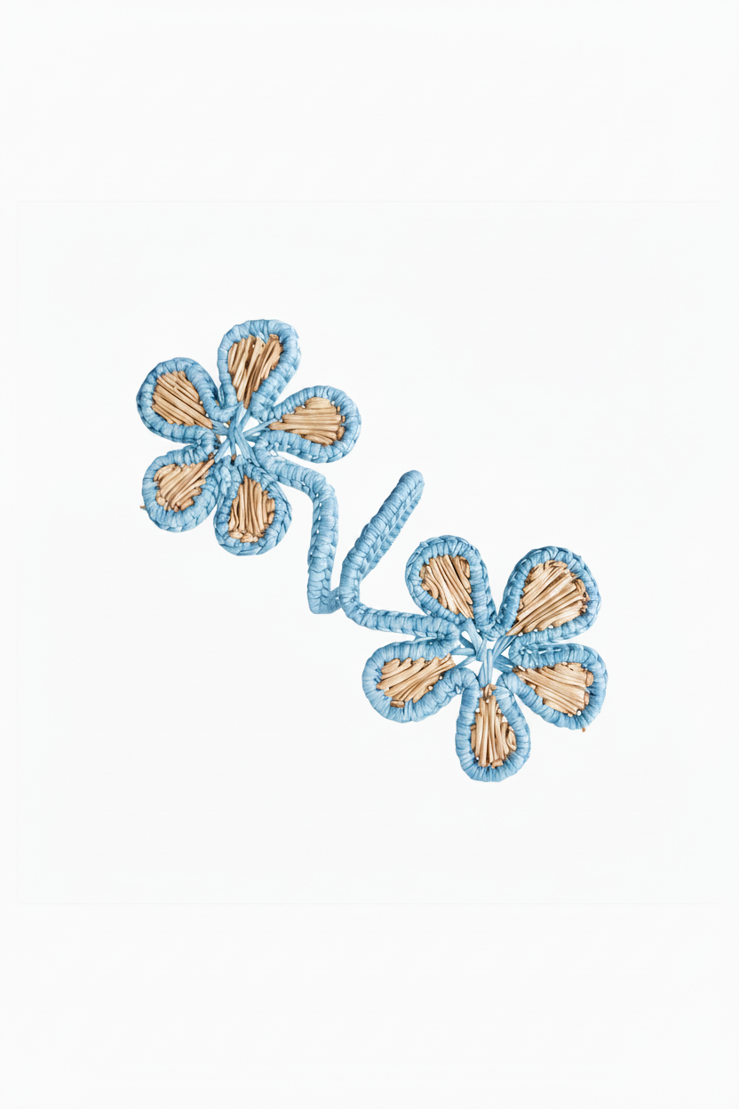Double Bloom Handwoven Iraca Napkin Ring