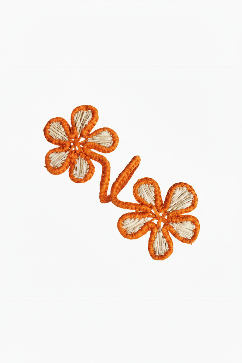 Double Bloom Handwoven Iraca Napkin Ring