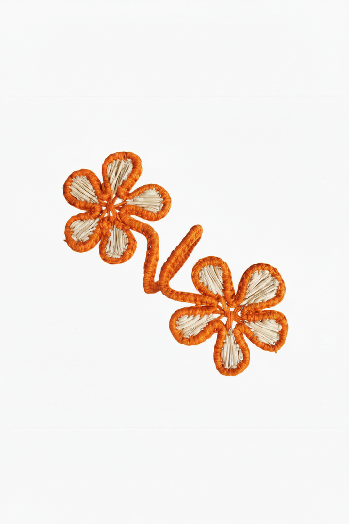 Double Bloom Handwoven Iraca Napkin Ring