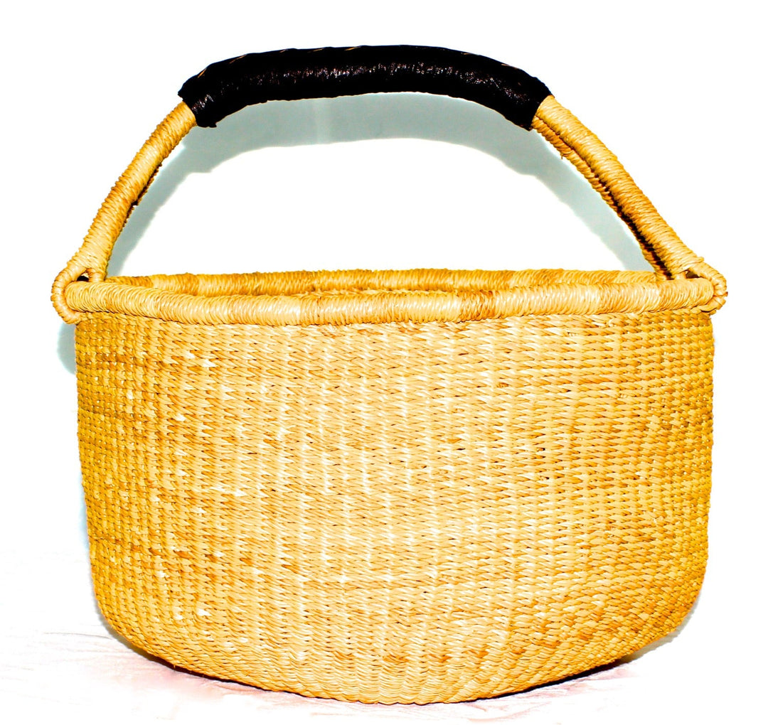 Handwoven Ghanaian Basket Shopper