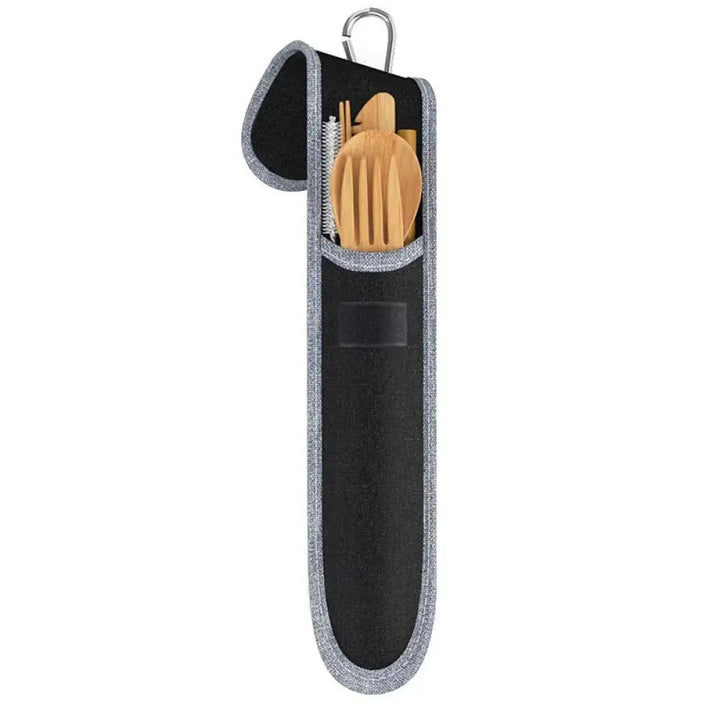 Sustainable Bamboo and Stainless Steel Travel Cutlery Set