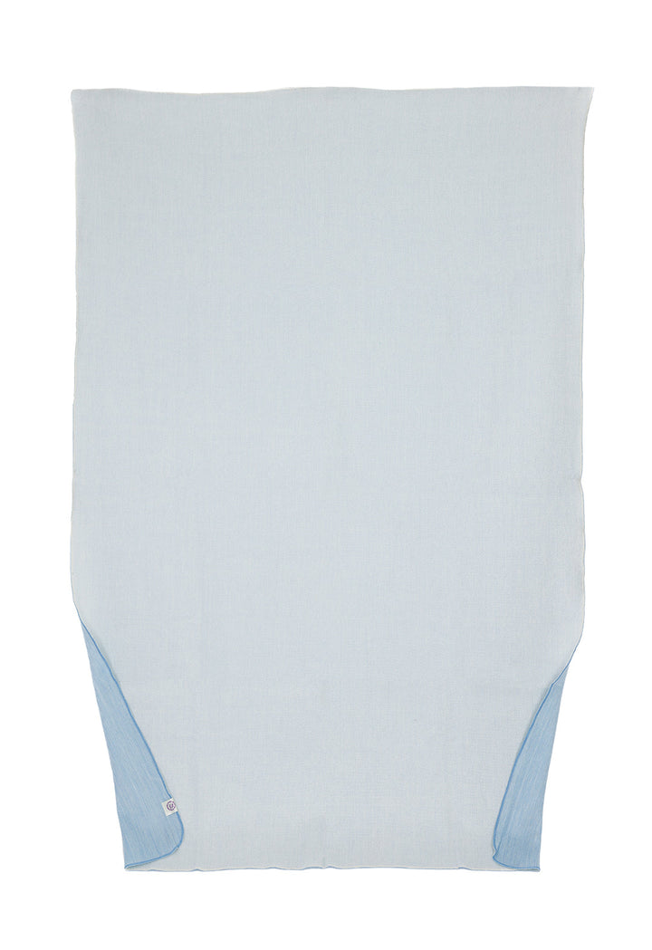 Reversible Alpaca Throw Blanket Handwoven From Ecuador - Powder Blue & White - Kani Collection