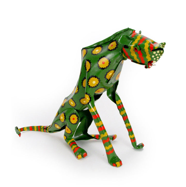 Large Tin Sitting Cheetah