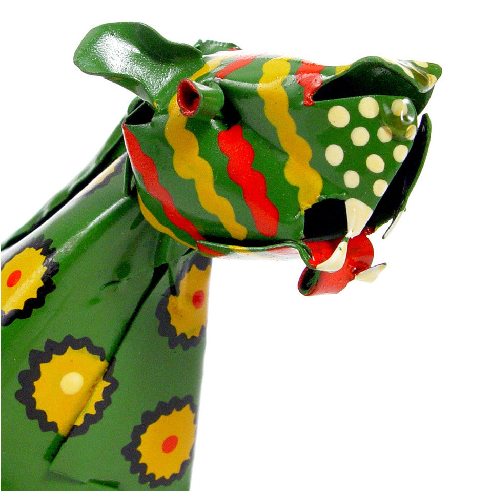 Large Tin Sitting Cheetah