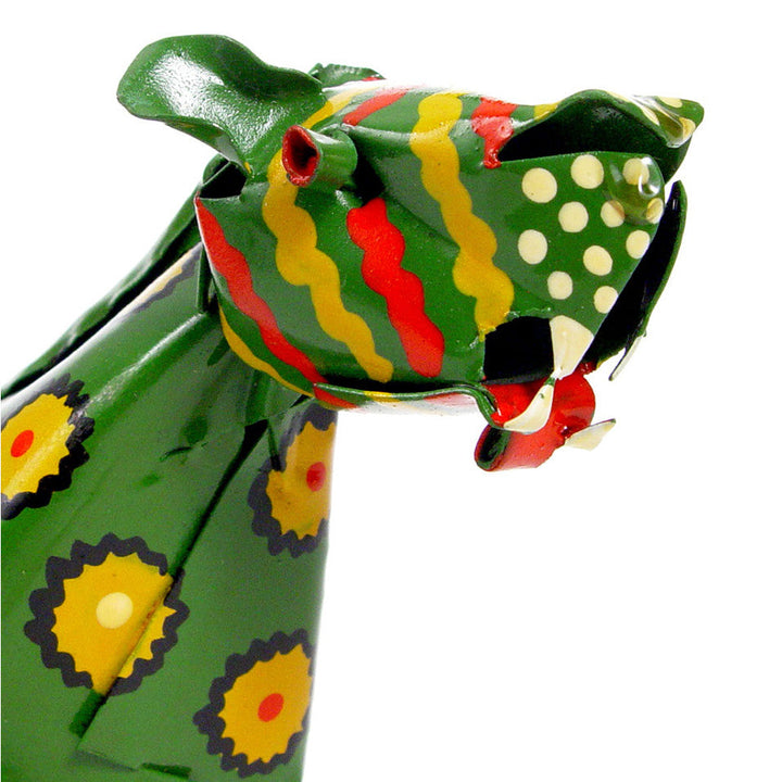 Large Tin Sitting Cheetah