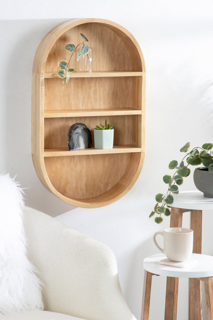 Hutton Wood Capsule Wall Shelf