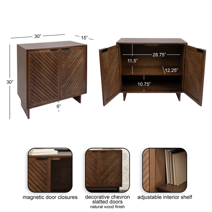 Mezzeta Wood Floor Storage Cabinet