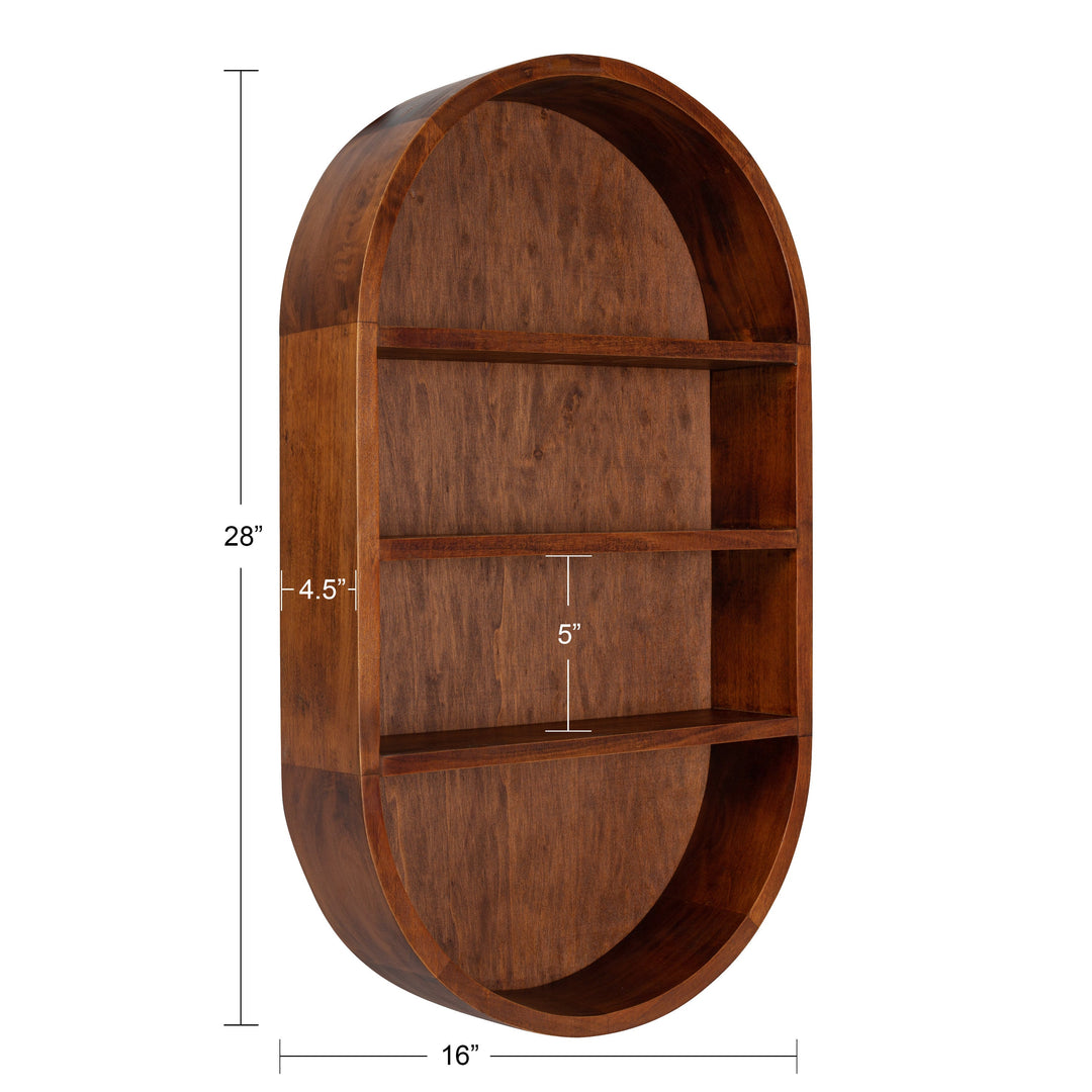 Hutton Wood Capsule Wall Shelf