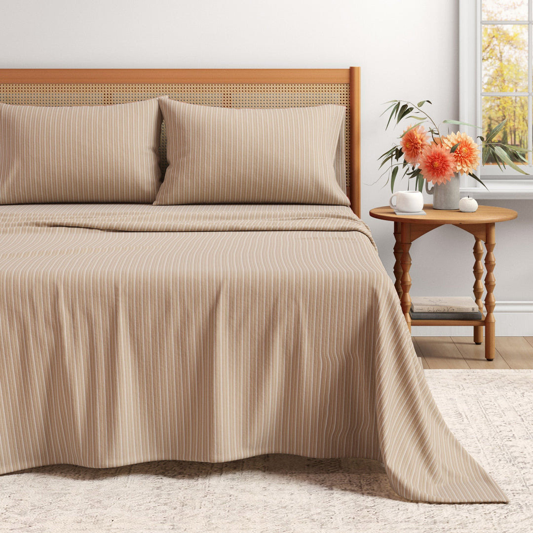 Turkish Cotton Flannel Sheet Set - Plaid & Stripe Collection