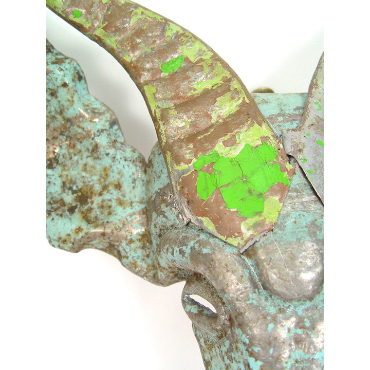 Recycled Springbok Metal Animal Wall Mask