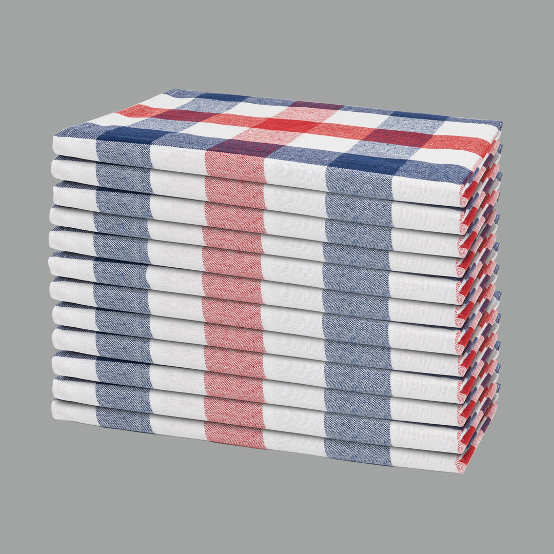 Plaid Dinner Napkins—100% Cotton (12 Pack)