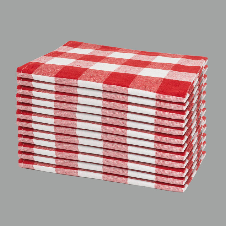 Plaid Dinner Napkins—100% Cotton (12 Pack)
