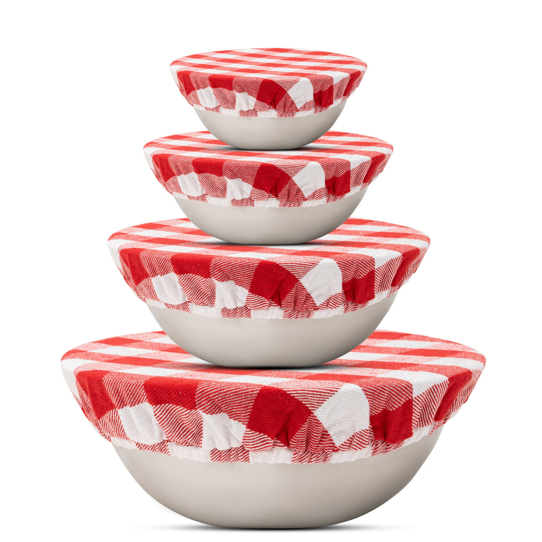 Reusable Organic Linen Bowl Covers (4-Pack)