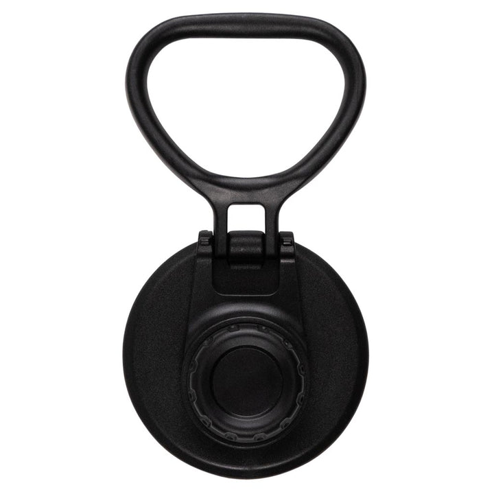 Black replacement lid for 26oz tumbler with carry loop and circular seal