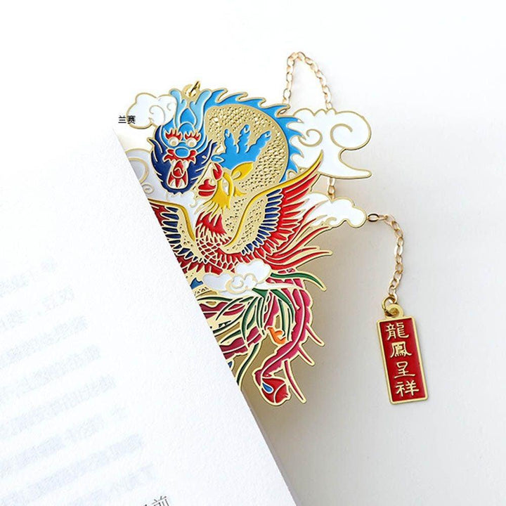Retro Carving Brass Bookmark Tassel Pendant Book Clip Metal Pagination Mark Student Gift Stationery School Supply Metal Creative Bookmark Chinese Style Unique Vintage Series Gift For Reader Student