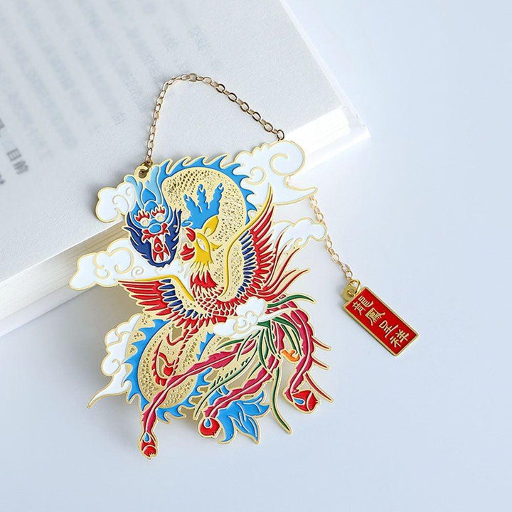 Retro Carving Brass Bookmark Tassel Pendant Book Clip Metal Pagination Mark Student Gift Stationery School Supply Metal Creative Bookmark Chinese Style Unique Vintage Series Gift For Reader Student