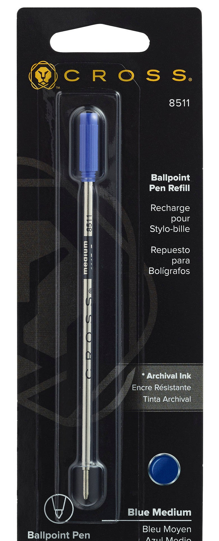 Ballpoint Pen Refill - Blue - Medium - Single Pack