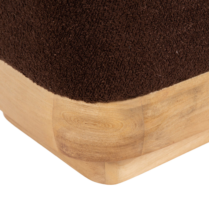 Sabri Square Ottoman Fabric and Wood