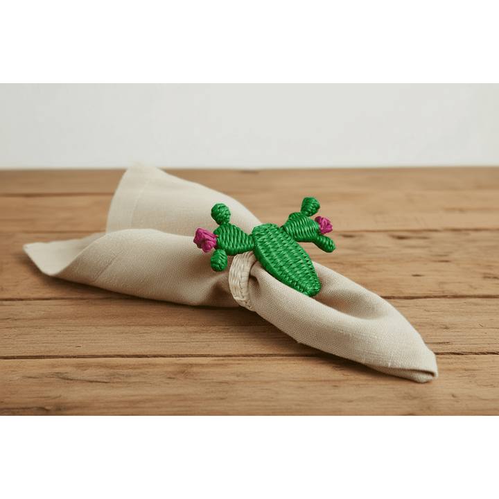 Cactus Handwoven Iraca Napkin Ring — Napkin Ring, [material], MacondoForever