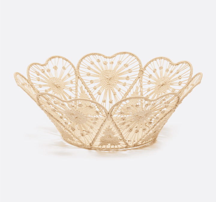 Heartfelt Handwoven Iraca Bread Basket — Basket, [material], MacondoForever