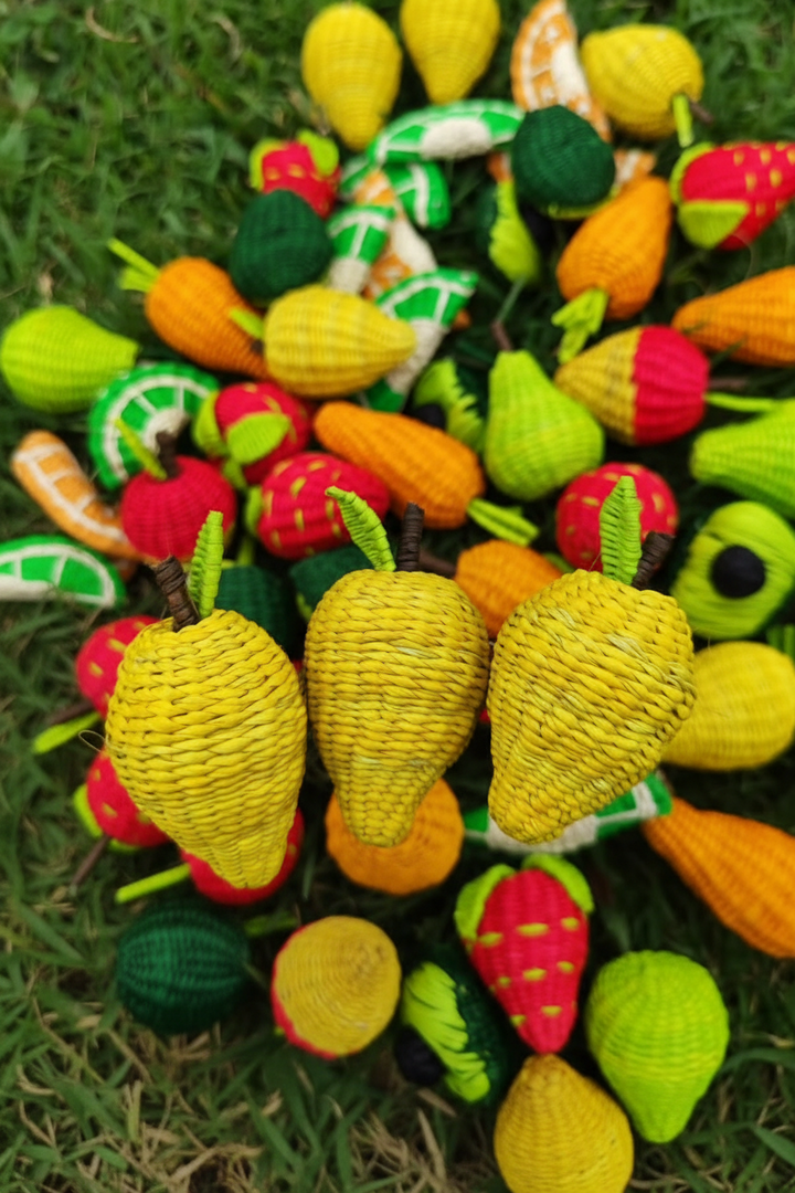 Lemon Handwoven Iraca Napkin Ring