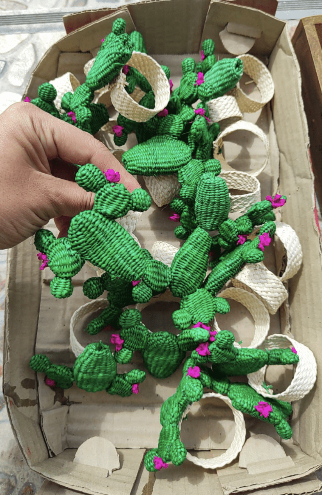 Cactus Handwoven Iraca Napkin Ring — Napkin Ring, [material], MacondoForever