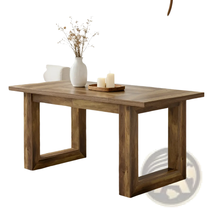 Rustic Brown Wooden Computer and Dining Desk