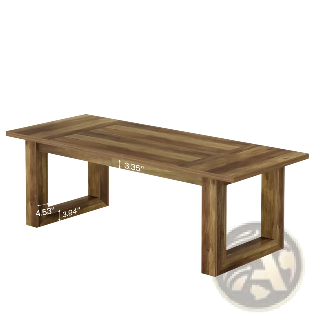 Rustic Brown Wooden Computer and Dining Desk