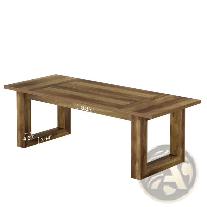 Rustic Brown Wooden Computer and Dining Desk
