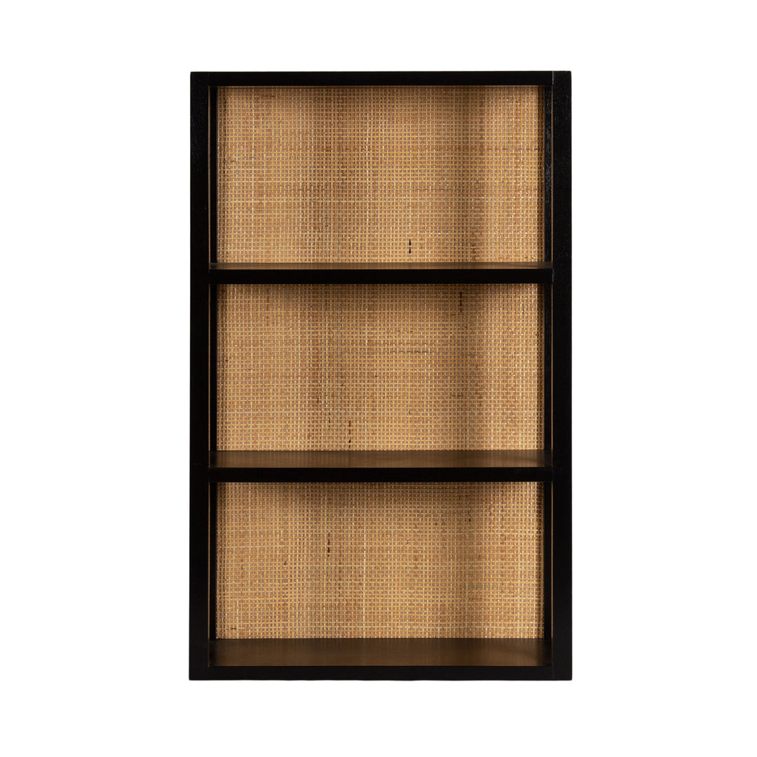 Ori Rattan/Wood Wall Shelf