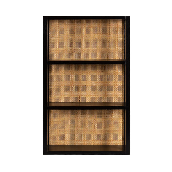 Ori Rattan/Wood Wall Shelf