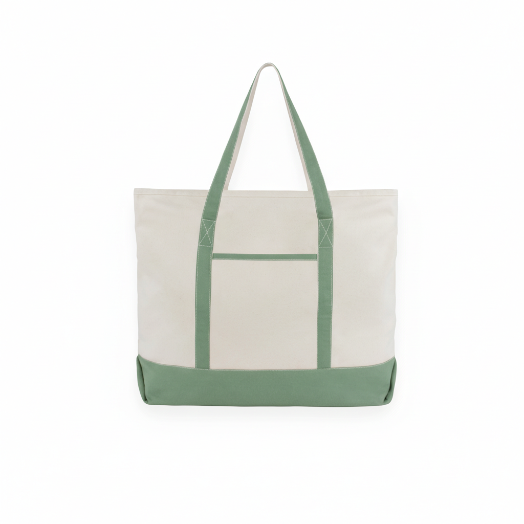 Extra Large Organic Zip Top Canvas Tote