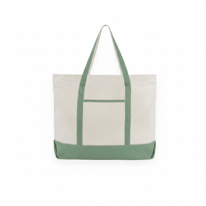 Extra Large Organic Zip Top Canvas Tote