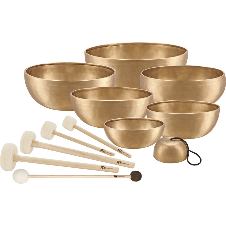 Chakra Healing Tibetan Singing Bowl Set - 7 bowls, 5 mallets, 8850 g