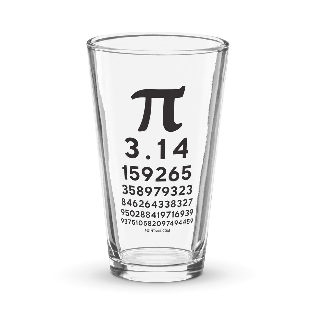 PI Chart Shaker pint glass