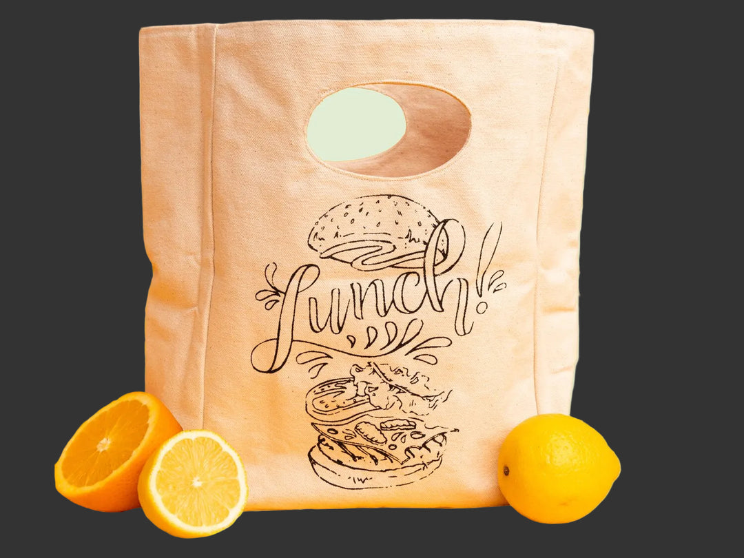 Reusable Organic Cotton Canvas Lunch Bag–Snap Closure