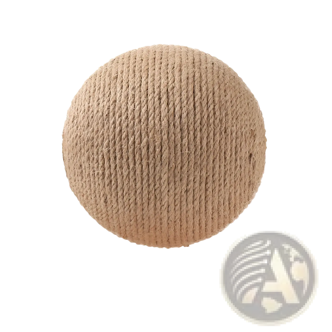 Sisal cat scratching ball, beige round sisal texture