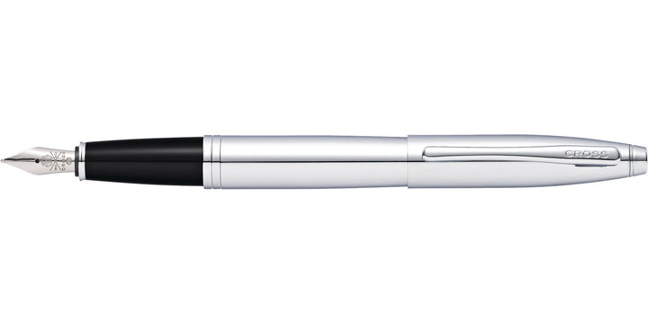 Calais™ Polished Chrome Stainless Steel Medium Nib Fountain Pen