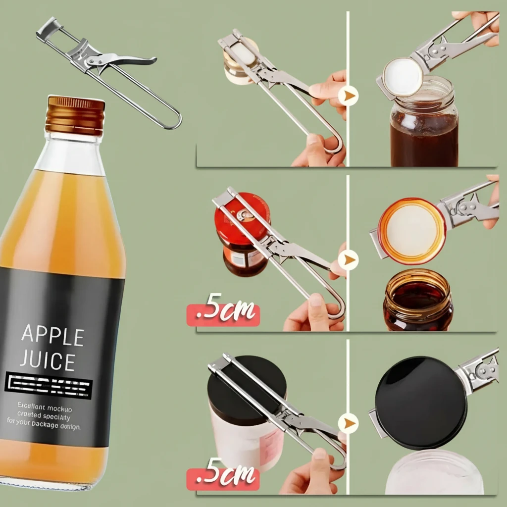 Stainless Steel Adjustable Jar and Bottle Opener