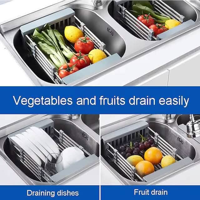 Stainless Steel Telescopic Sink Drain Basket