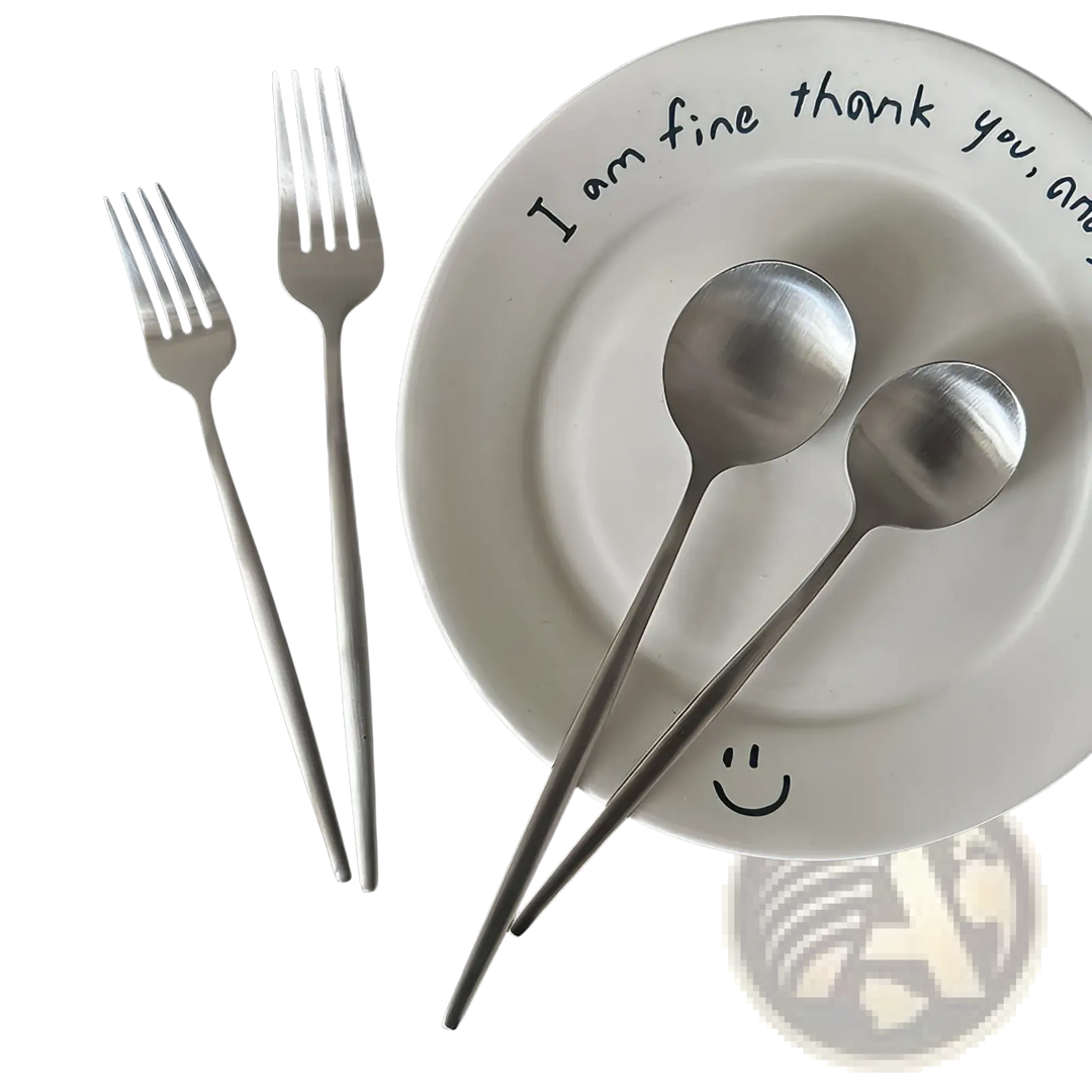 Stainless Steel Matte Cutlery Set Minimalist Flatware